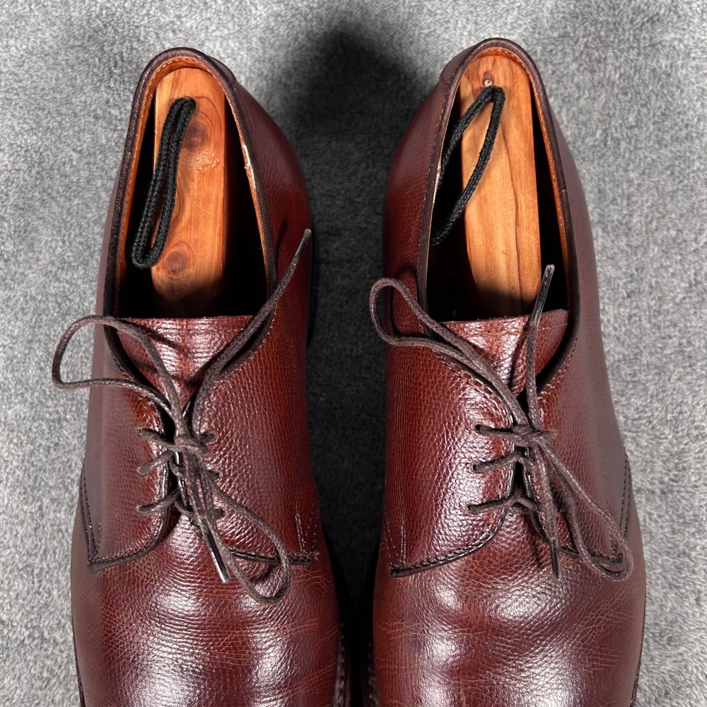 Alden 942C Dutton 3 Eyelet Blucher Brown Alpine Grain Made USA Mens 9.5 A/C - Picture 4 of 15